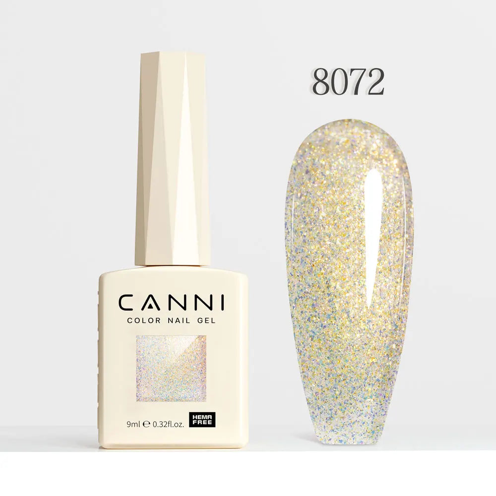 9ml CANNI Nail Gel Polish HEMA FREE Diamond Sparkle Sequin Gorgeous Color Venalisa Semi Permanent Soak Off UV LED Glitter Nails