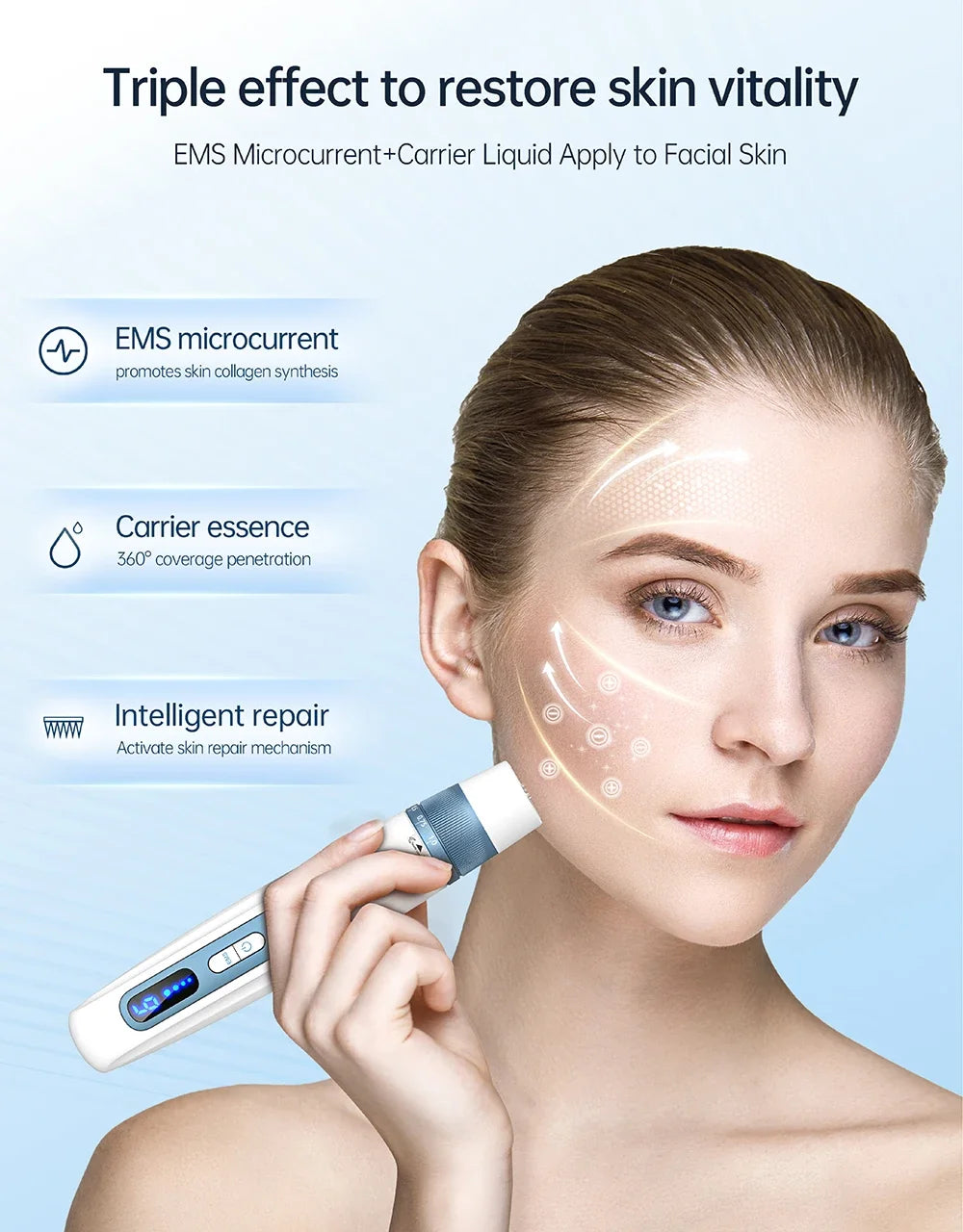 Latest 2 in 1 Microneedling Beauty Instrument Wireless Derma Pen H5 4 Pole EMS Microcurrent Skin Care 0.2MM