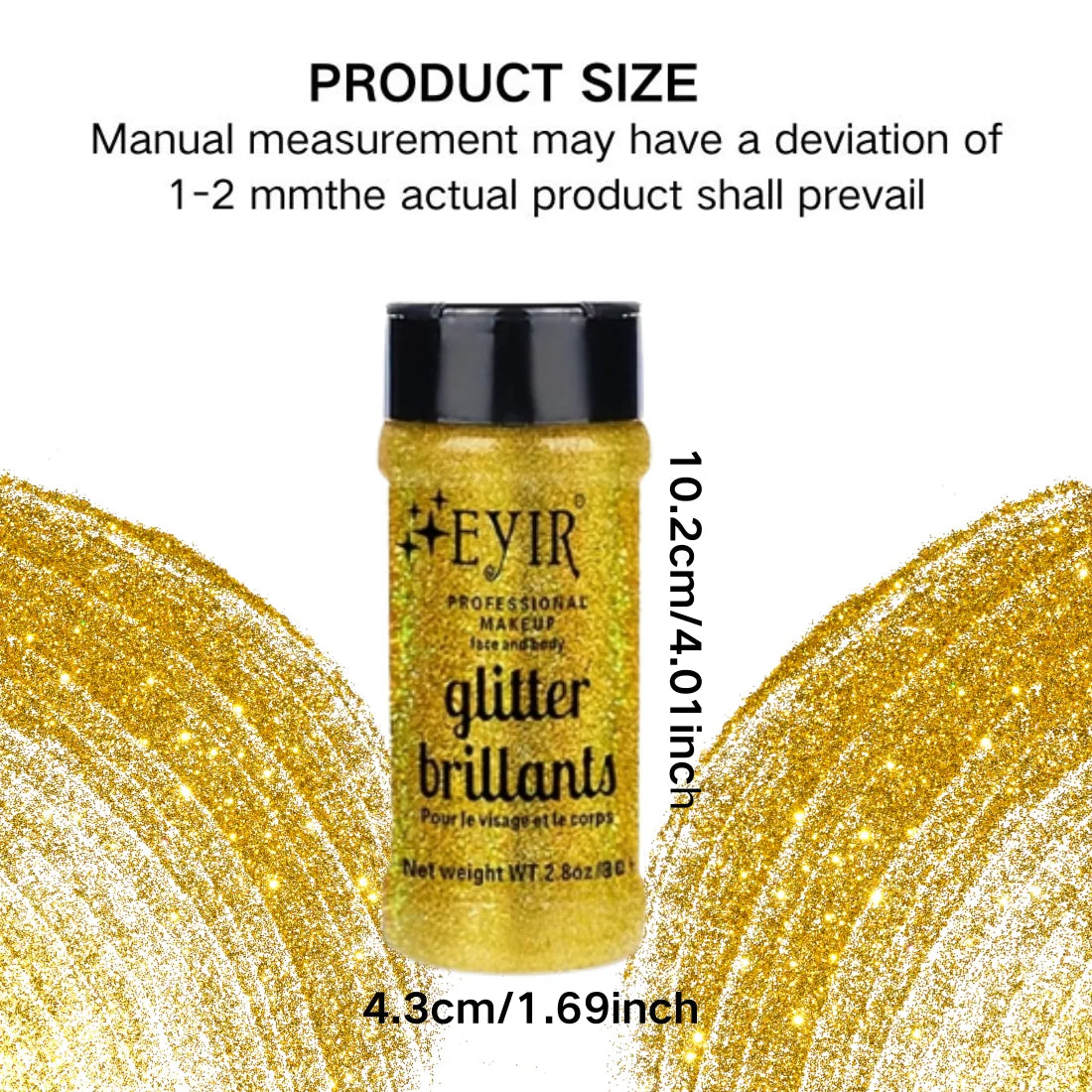 9 Colors 80g Holographic Glitter Powder Fine Shimmer Body Face Glitter Makeup Nail Art Resin Craft Party Decoration
