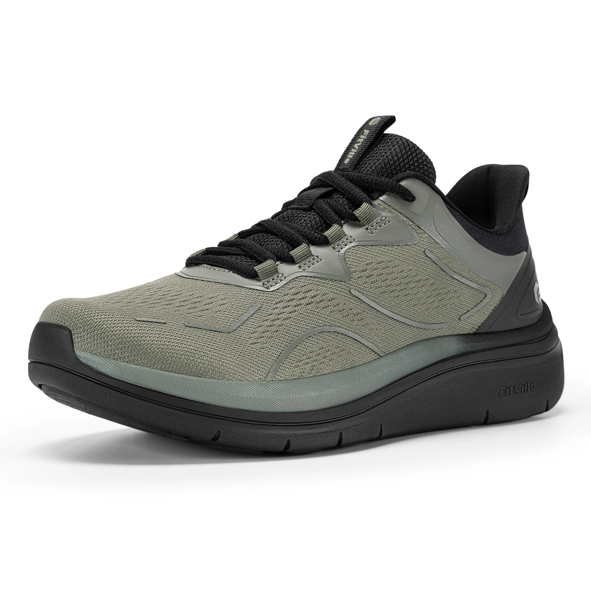 Fittington Men's Walking Shoes Thick Soled Slip On Shoe Height Increasing Breathable Sneakers Wide Comfortable Outside&Work Shoe