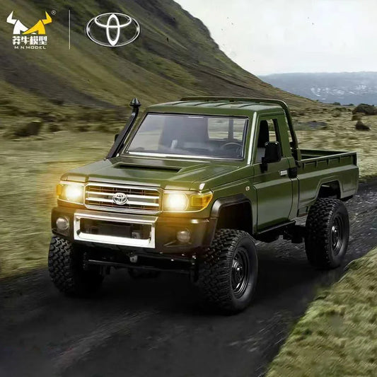 MN82 Green Color 4WD Off-road Rc Car LC79 1:12 280 Brushed Motor Simulation Professional 2.4G Remote Control Pickup Truck Model