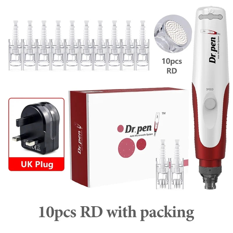 Dr.pen Ultima N2 with 12pcs Cartridge Nano Skin Care Kit 0.25mm Needle Derma Pen Micro Skin Rejuvenation Machine