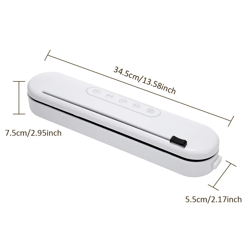 280/200mm 110/220V Heat Seal Machine Household Impulse Vacuum & Power Suction Food Meat Plastic Bag Sealer Kitchen Fruit Storage