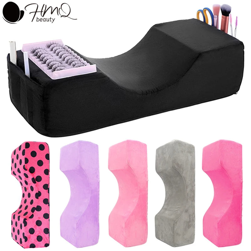 Grafted Eyelash Pillow Neck Support Grafting Lashes Memory Foam Cushion Eyelash Extension Soft Pillow With Pocket Makeup Salon
