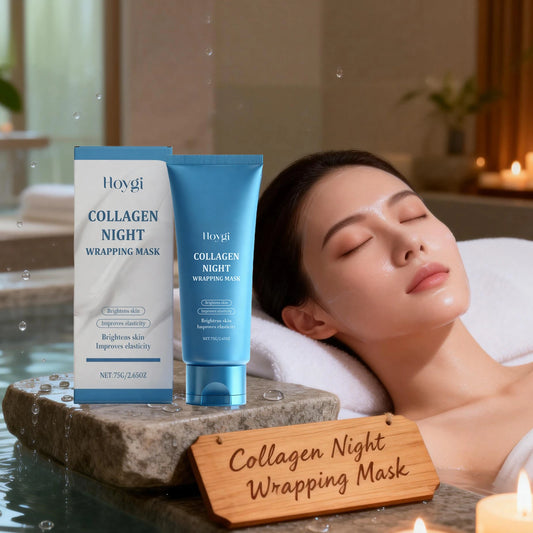 Collagen Night Wrapping Mask Brightening Skin Improve Elasticity Deep Hydrating Collagen Overnight Wrapping Peel off Facial Mask