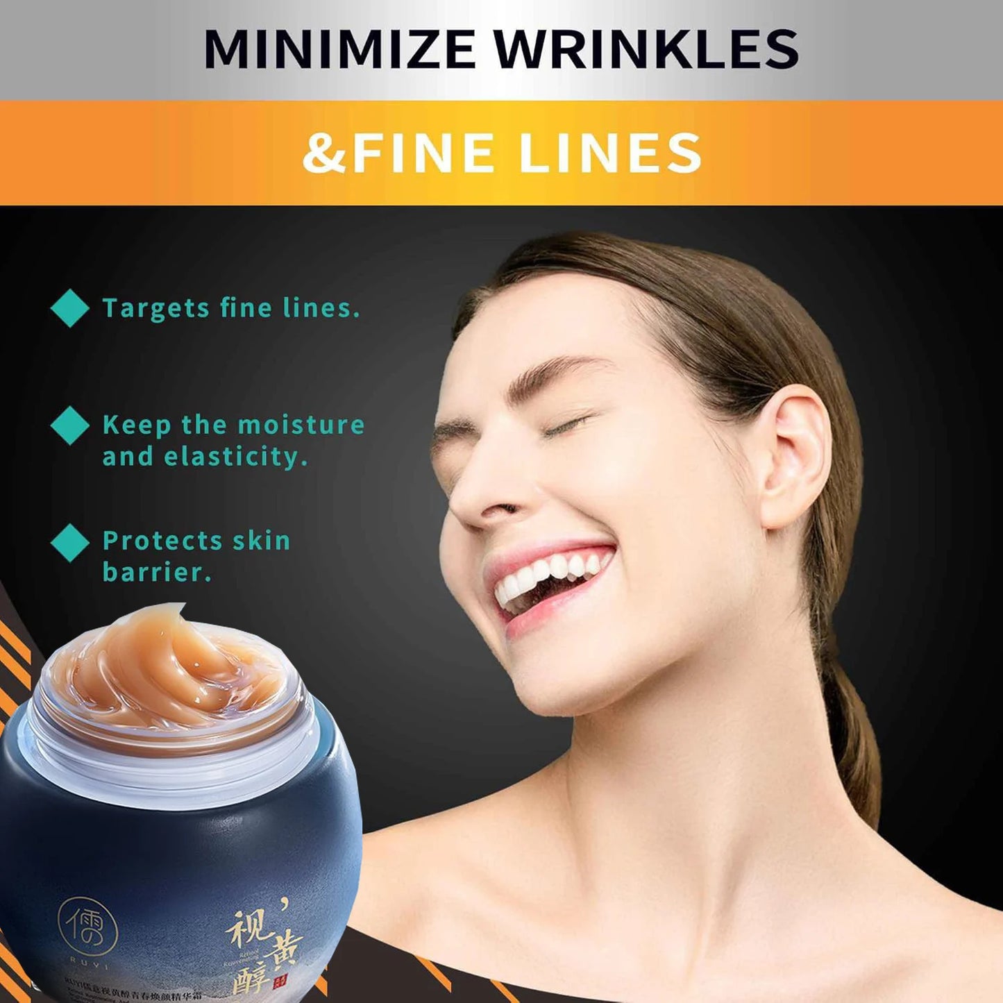 100g Retinol Anti Aging Face Cream Moisturizing Wrinkle Remover Collagen Hyaluronic Acid Creams Skin Care Cosmetic Day and Night