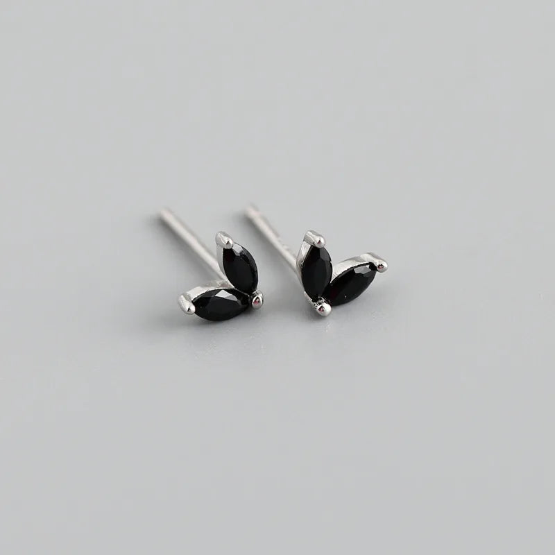 INZATT Real 925 Sterling Silver 5mm Horse Eye Zircon Mini Stud Earrings for Women Classic Fine Jewelry Ear Hole Care Accessories
