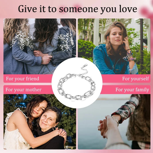 925 Sterling Silver Adjustable Buckle Chain Original Bracelet for Women Fit Original Charms Beads DIY Making Gift