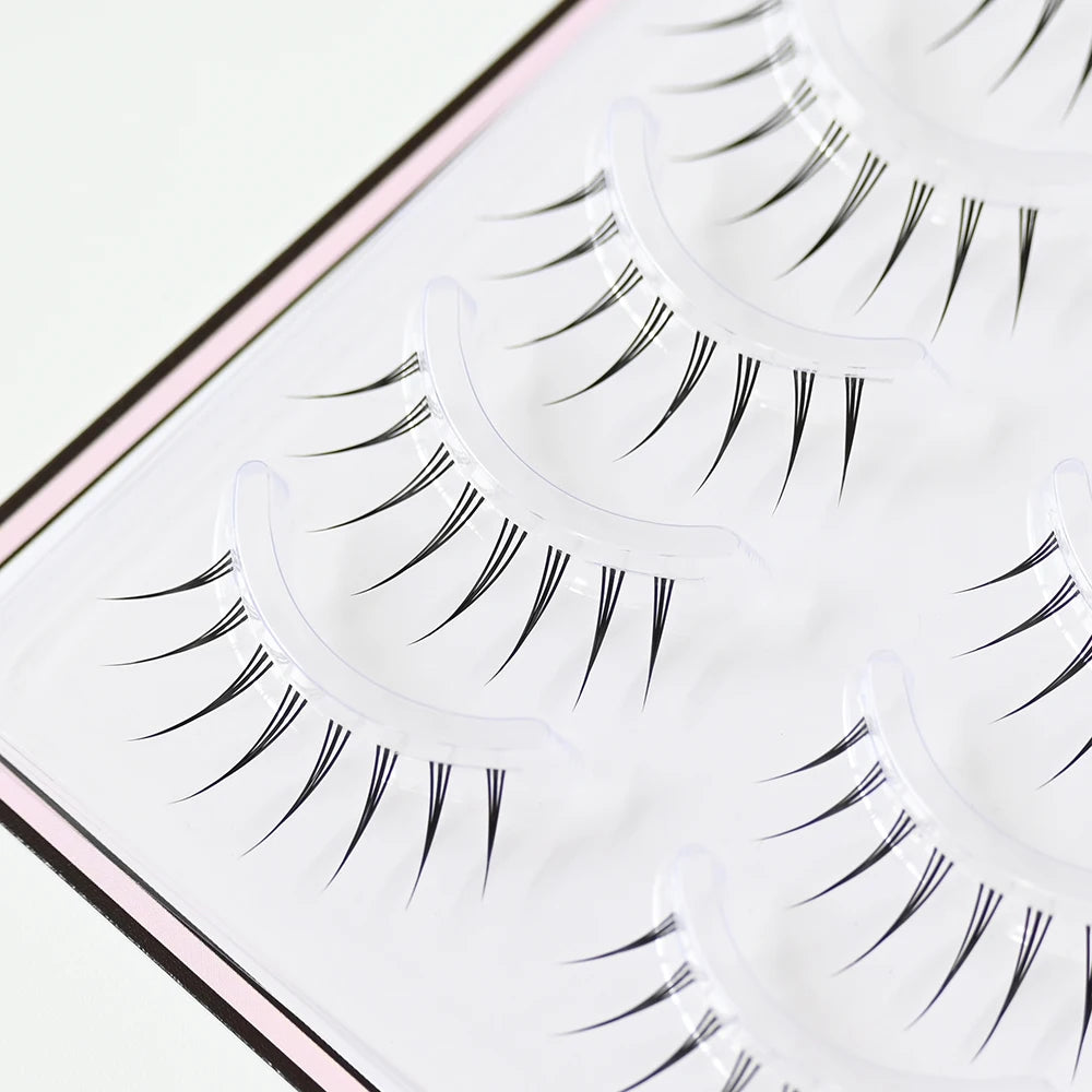 U-shaped False Eyelashes K-Pop Idol Lashes Zhang Yuanying Inspired Comic Eye Lashes Natural Wispy Lash Extension