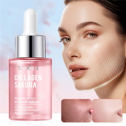 30/100ml SADOER Sakura Facial Serum Anti Wrinkles Anti-aging Hydrating Whitening Face Essence Facial Skin Care Products