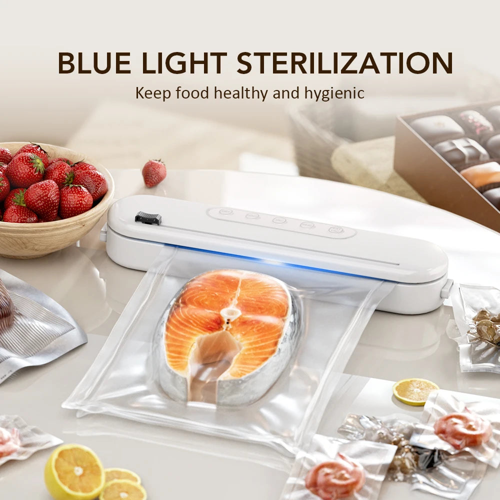 280/200mm 110/220V Heat Seal Machine Household Impulse Vacuum & Power Suction Food Meat Plastic Bag Sealer Kitchen Fruit Storage