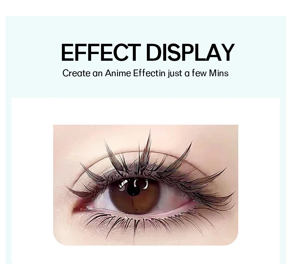 NATUHANA Narrow Spiky Premade Fans Fairy Wings Eyelash Extensions Anime Manga Style Soft Wispy Volume Lashes DIY Salon