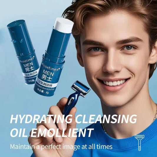 1pcs Men's Shaving Cream Softens Beard Gentle Non Irritating Stubble Cleans Men's Supplies Quickly Rotates Shaving Facial Care