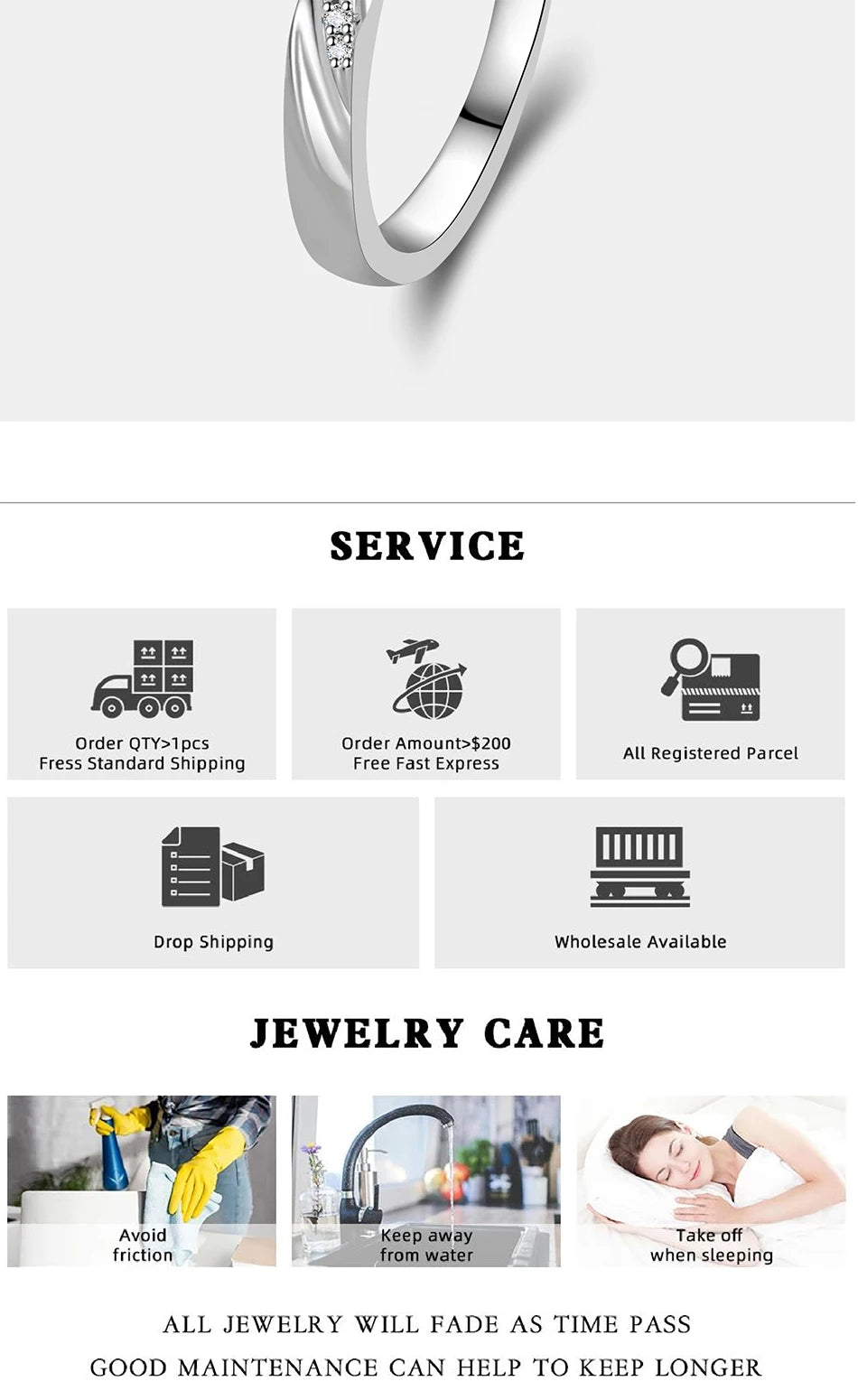 PERFANY  S925 Pure Silver Moissanite Ring for Women Men Classic Couple Ring Wedding Jewelry Christmas Gift