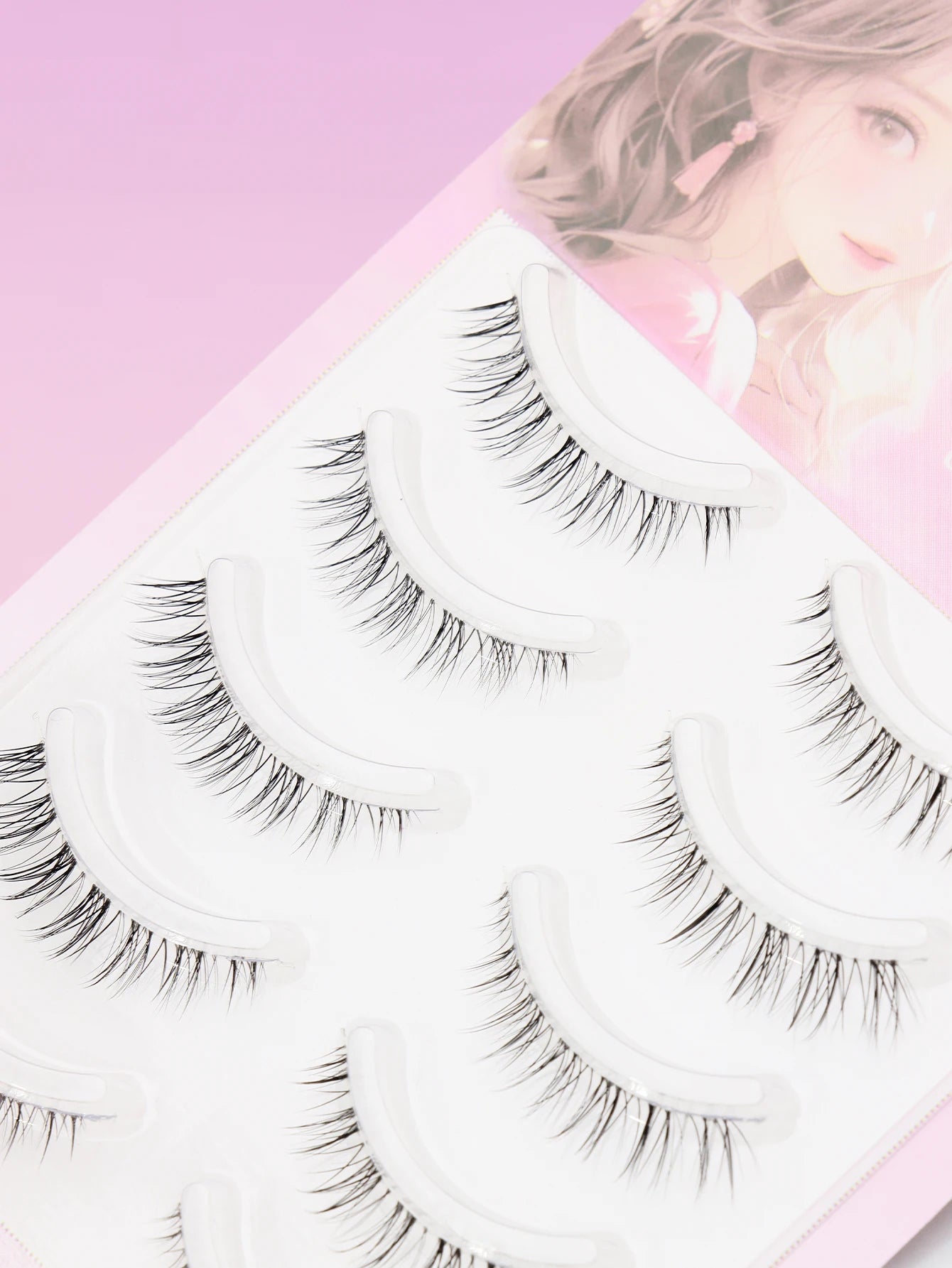 5 Pairs natural Lashes Faux Mink Eyelashes Winged End Eye Elongated Eyelashes Natural long full false lashes Makeup