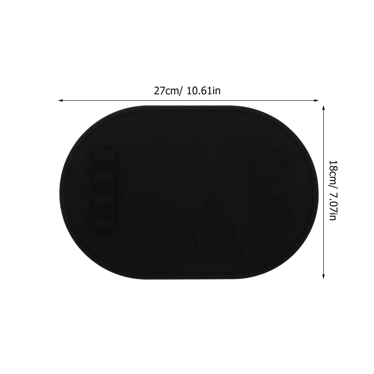 Silicone Color Mixing Palette Foundation Powder Nail Polish Travel Brush Holder Mat Multifunctional Non Slip Waterproof