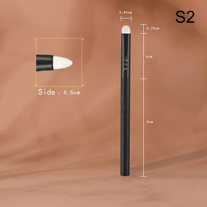 Professional Handmade Make Up Brush Eye Shadow Blending Brush Soft Saibikoho Goat Hair Ebony Handle Makeup Brushes