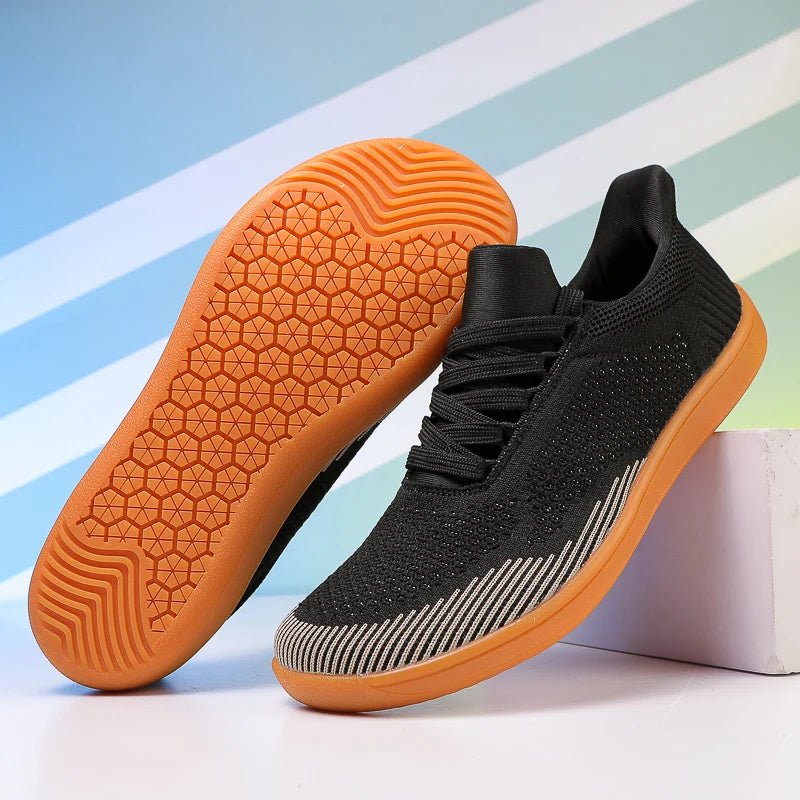 Plus Size 50 51 52 53 54 Wide Toe Box Barefoot Shoes Men Casual Mesh Shoes Minimalist Zero Drop Sneakers Breathable Big Foot