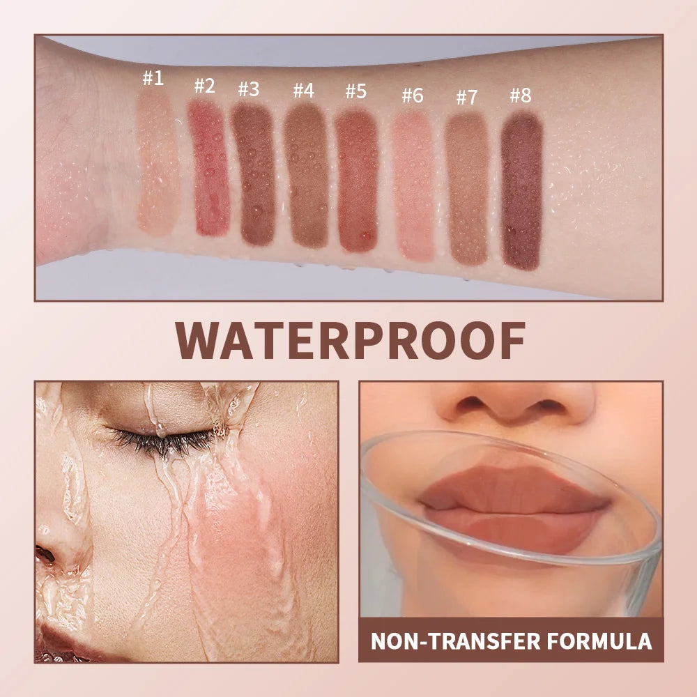 Cushion Silk Lip Cream Long Lasting Wear Waterproof Non Transfer Formula Matte Velvety Finish Lip Glaze Natural Cosmetics