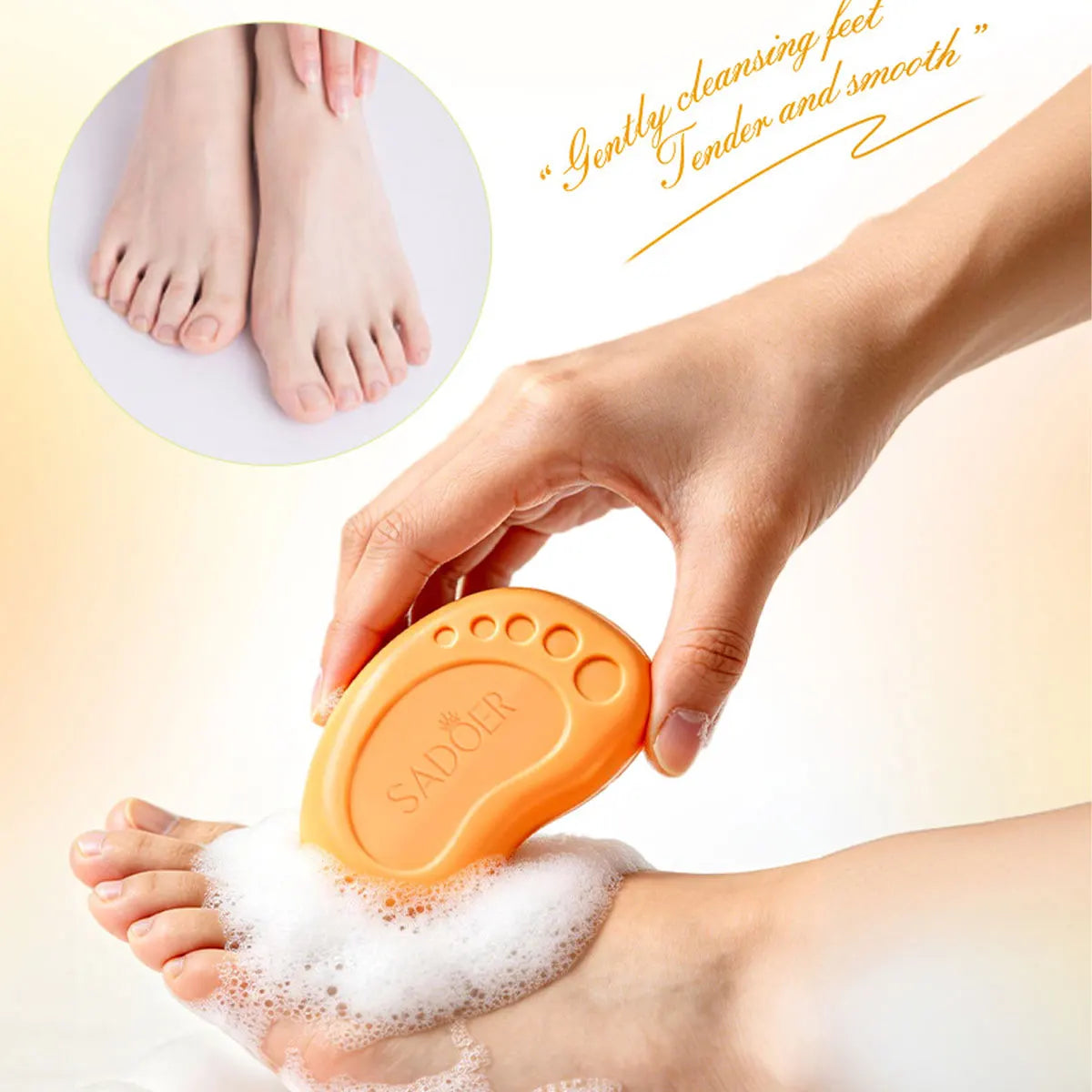 Turmeric Foot Soap, Deep Exfoliating Soap, Cleanses, Brightens, Smoothes, Moisturizes Skin, Gentle And Delicate, Fresh Scent