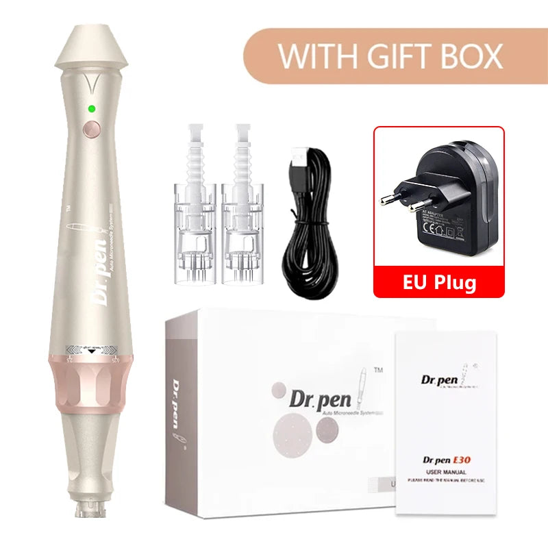 Professional E30-W Micro Skin Wireless 0.25mm Needle Electric Facial Skin  Skincare Tool SPA Care