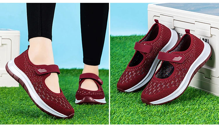 Women Flats Shoes Summer Mesh Sneakers Breathable Casual Shoes Women Loafers Lady Soft Walking Sneaker Boat Shoe Zapatos Mujer