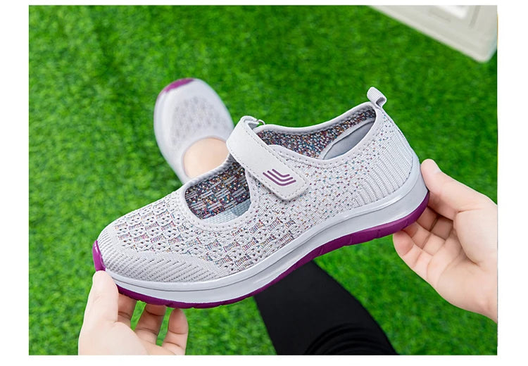 Women Flats Shoes Summer Mesh Sneakers Breathable Casual Shoes Women Loafers Lady Soft Walking Sneaker Boat Shoe Zapatos Mujer