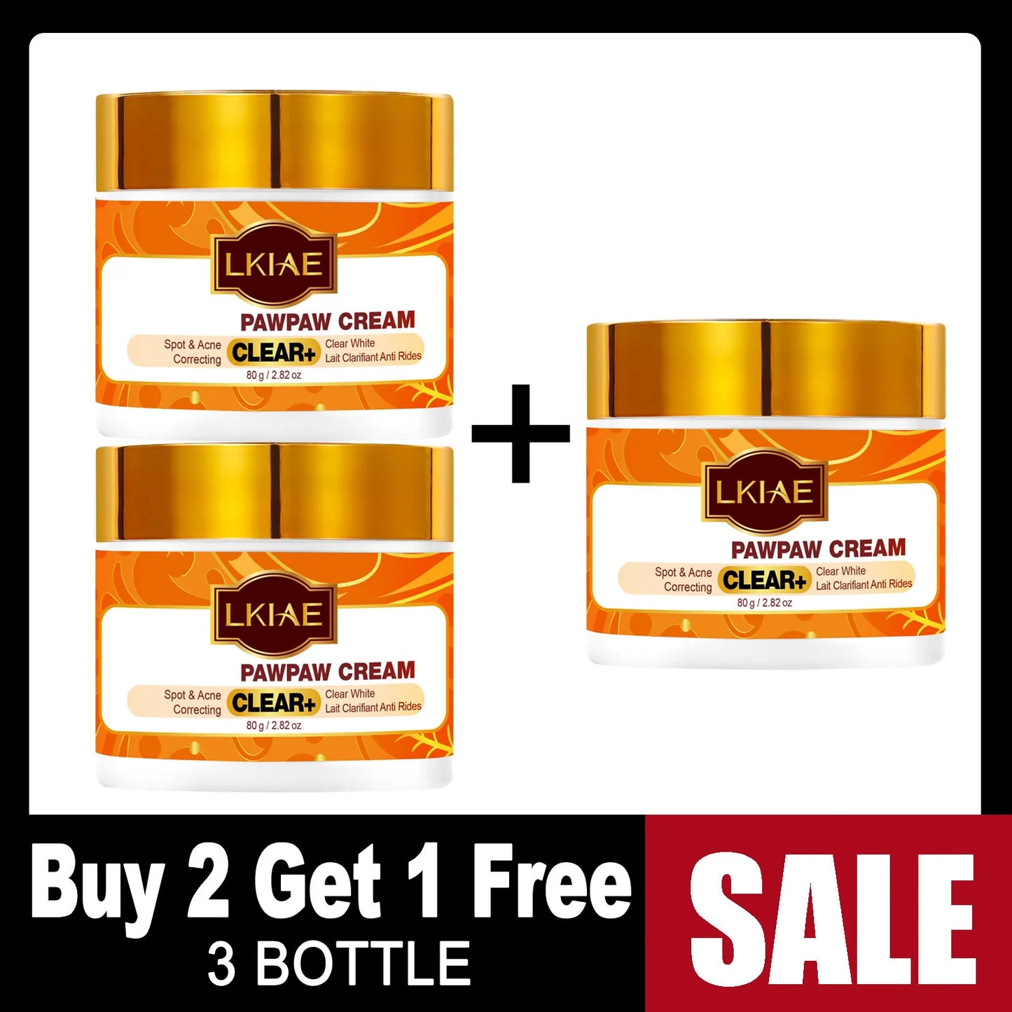 LKIAE Whitening Women Set, With Vitamin C, Natural Papaya, Carrot, Remove Dark Spots, Melanin, Skin Moisturizer, Hydrating