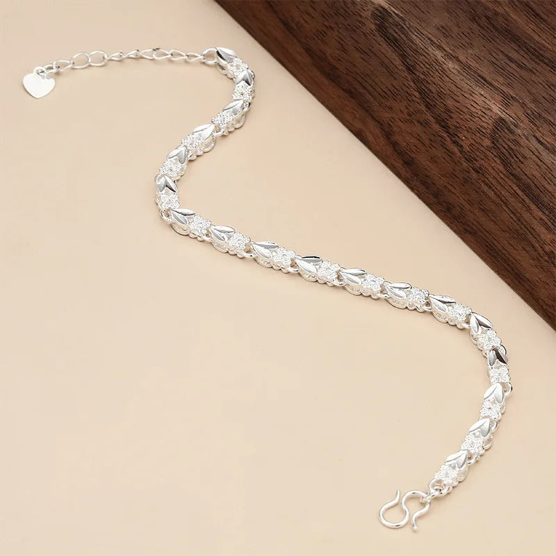 Charms 925 Sterling Silver Bracelets For Women Luxury Designer Heart Shape Adjustable Chain Bracelets Party Fine Jewelry Gifts
