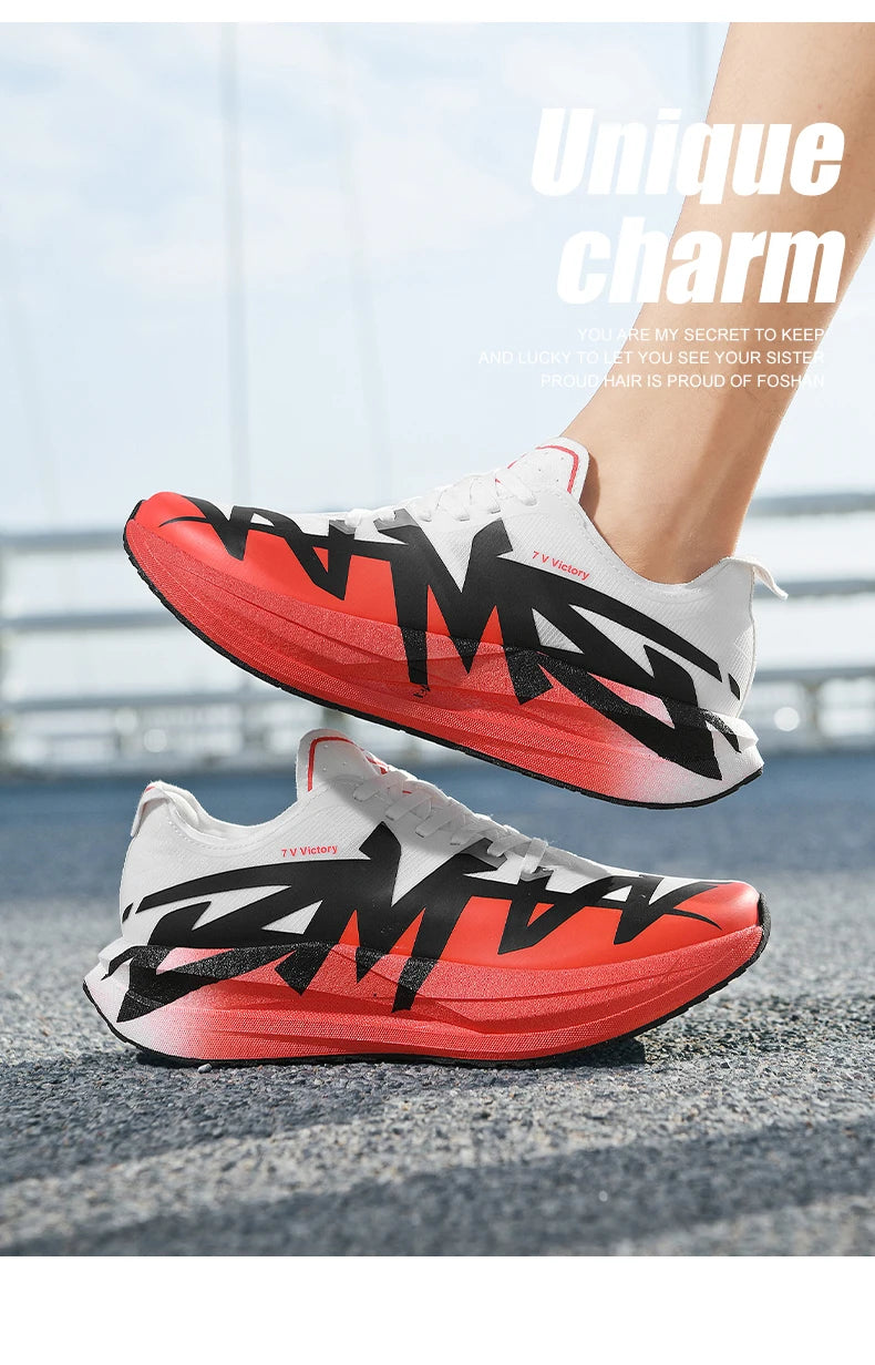 Running Shoes Men Carbon Board Marathon Sports Professional Breathable Lightweight Womens Comfortable Athletic Antislip Sneakers