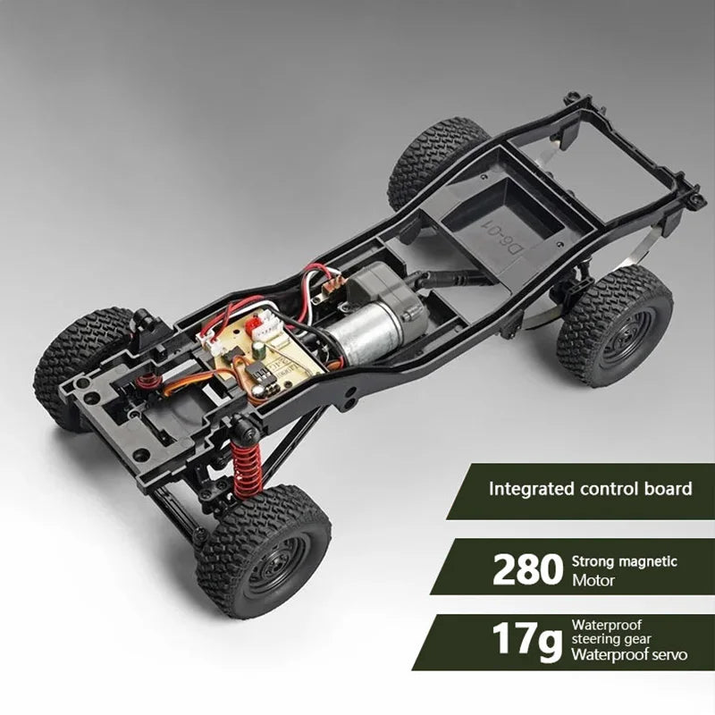 MN82 Green Color 4WD Off-road Rc Car LC79 1:12 280 Brushed Motor Simulation Professional 2.4G Remote Control Pickup Truck Model