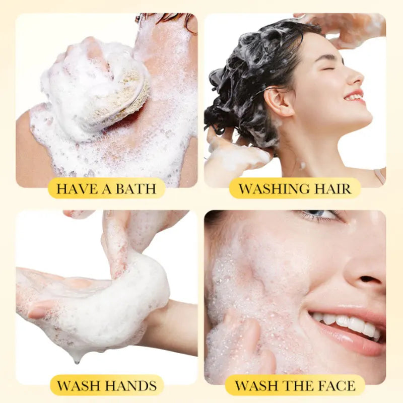 1Box Sulfur Anti Mite Soap Cleansing The Body Handmade Soap Turmeric Acid Kojico Foam Moisturize Control Oil and Prevent Dry