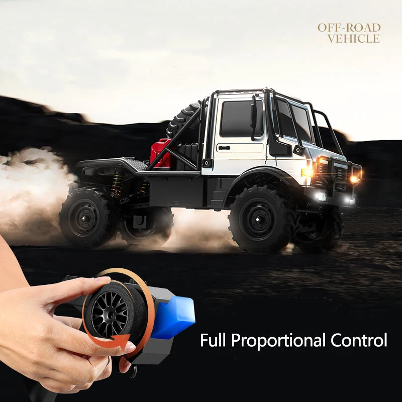 MN333 RC Car Unimog U4000 2.4GHz 1:18 4WD Full Proportional Throttle Steering Off-Road Vehicle Toy Gift Boy