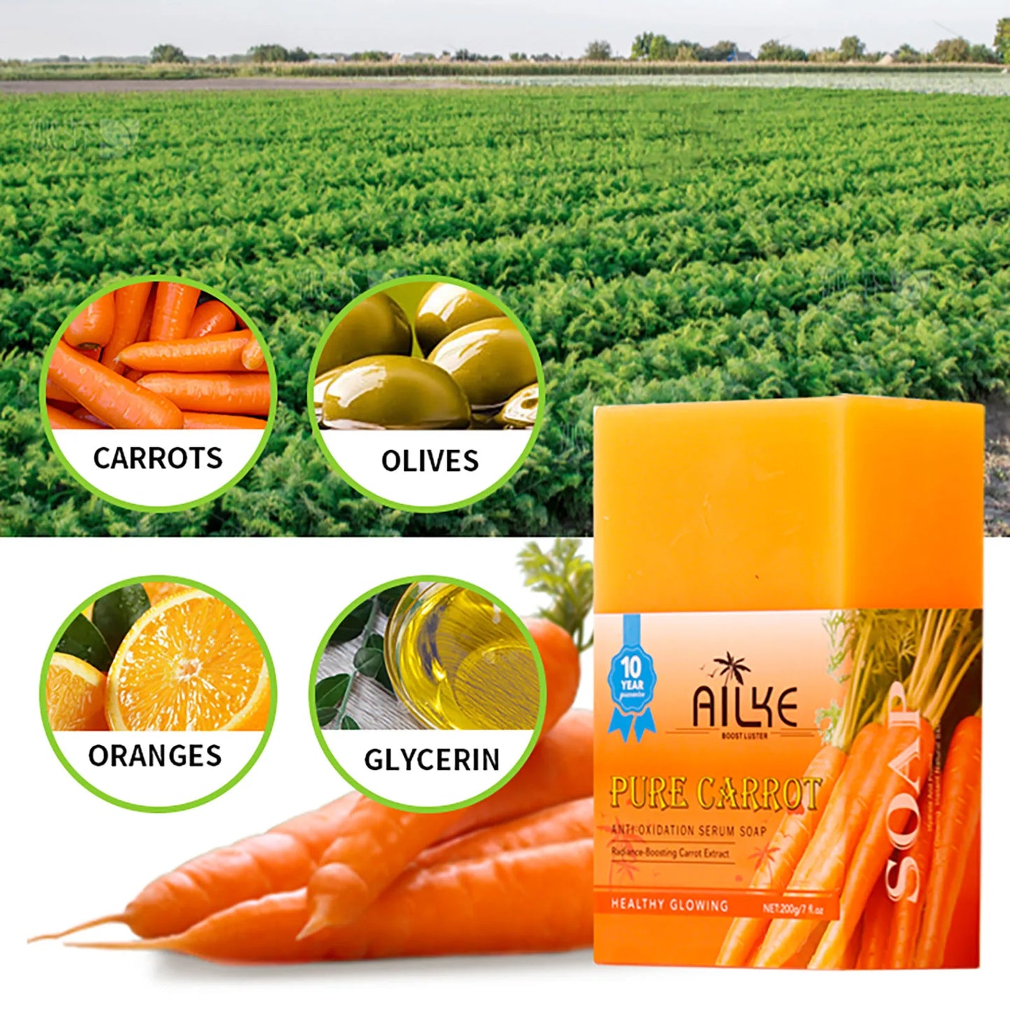 LKIAE Whitening Women Set, With Vitamin C, Natural Papaya, Carrot, Remove Dark Spots, Melanin, Skin Moisturizer, Hydrating