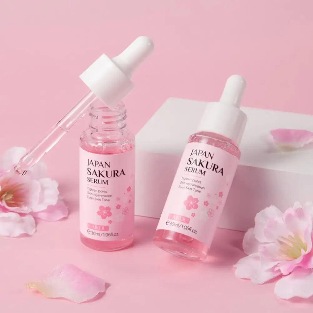 LAIKOU Sakura Face Fluid Essence Moisturizing Skin Shining Cherry Blossom Hyaluronic Acid Serum Beauty Facial Skin Care Products