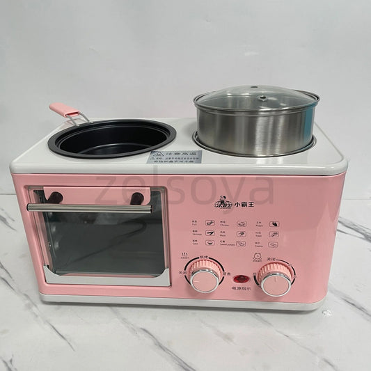 4 in 1 Breakfast Machine Household Multi-Functional Toaster Small Baking Machine Electric Oven