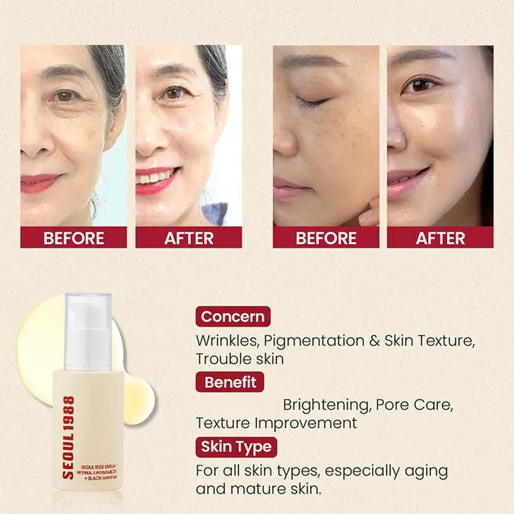 Seoul 1988 Eye Cream Face Cream Set Hydrating Firming Smoothing Reducing Fine Lines Dark Circles Lightweight Daily Skincare Comb