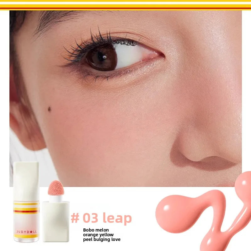 Judydoll Natural Flushed Liquid Blush - Brightening Glow Cheek Tint for Radiant Blurring Effect