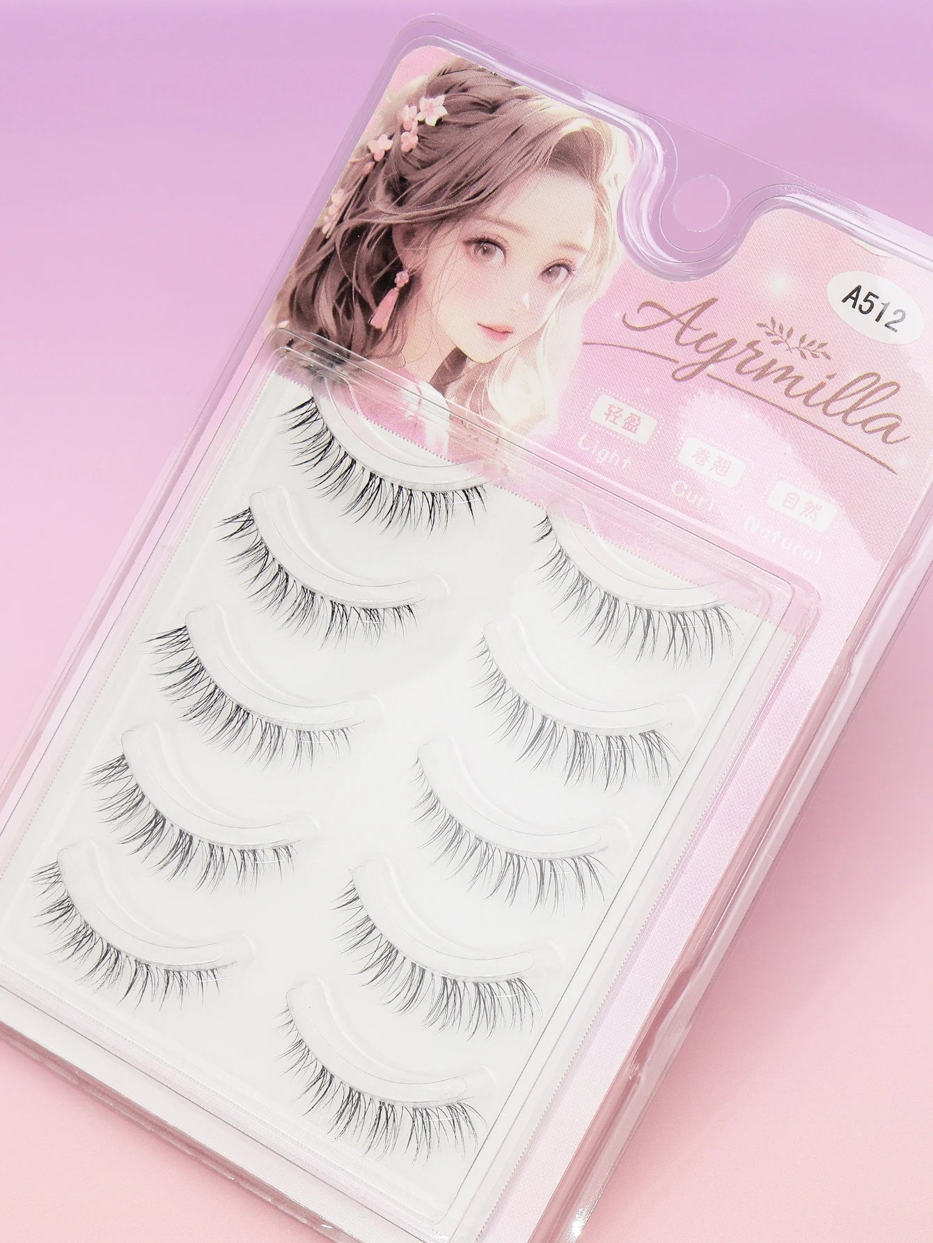 5 Pairs natural Lashes Faux Mink Eyelashes Winged End Eye Elongated Eyelashes Natural long full false lashes Makeup