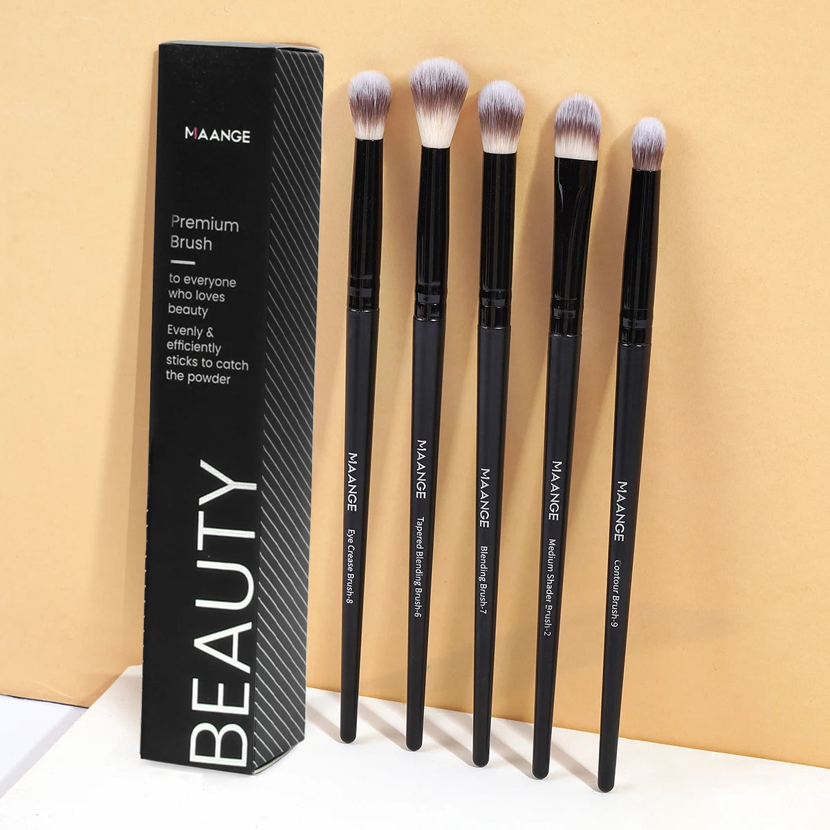 MAANGE 5pcs Eye Detail Makeup Brush Contour Brush Eyeshadow Brush Halo Dye Bbrush Beauty Tools Novice Makeup Brush Set Lady Gift