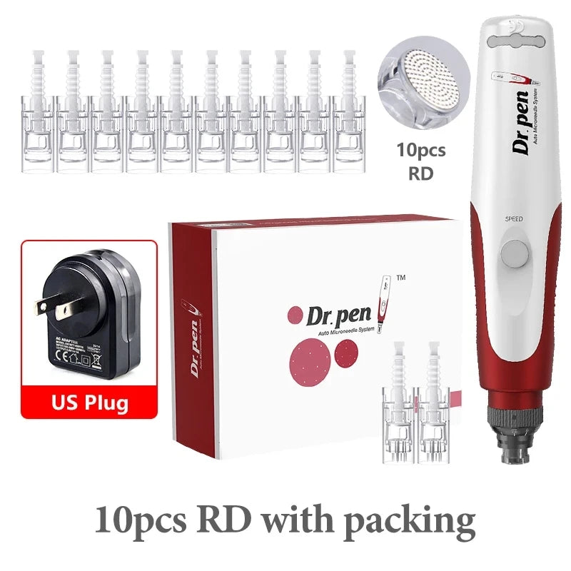Dr.pen Ultima N2 with 12pcs Cartridge Nano Skin Care Kit 0.25mm Needle Derma Pen Micro Skin Rejuvenation Machine