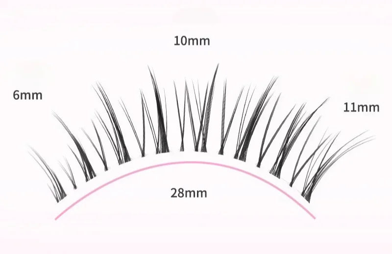 U-shaped False Eyelashes K-Pop Idol Lashes Zhang Yuanying Inspired Comic Eye Lashes Natural Wispy Lash Extension