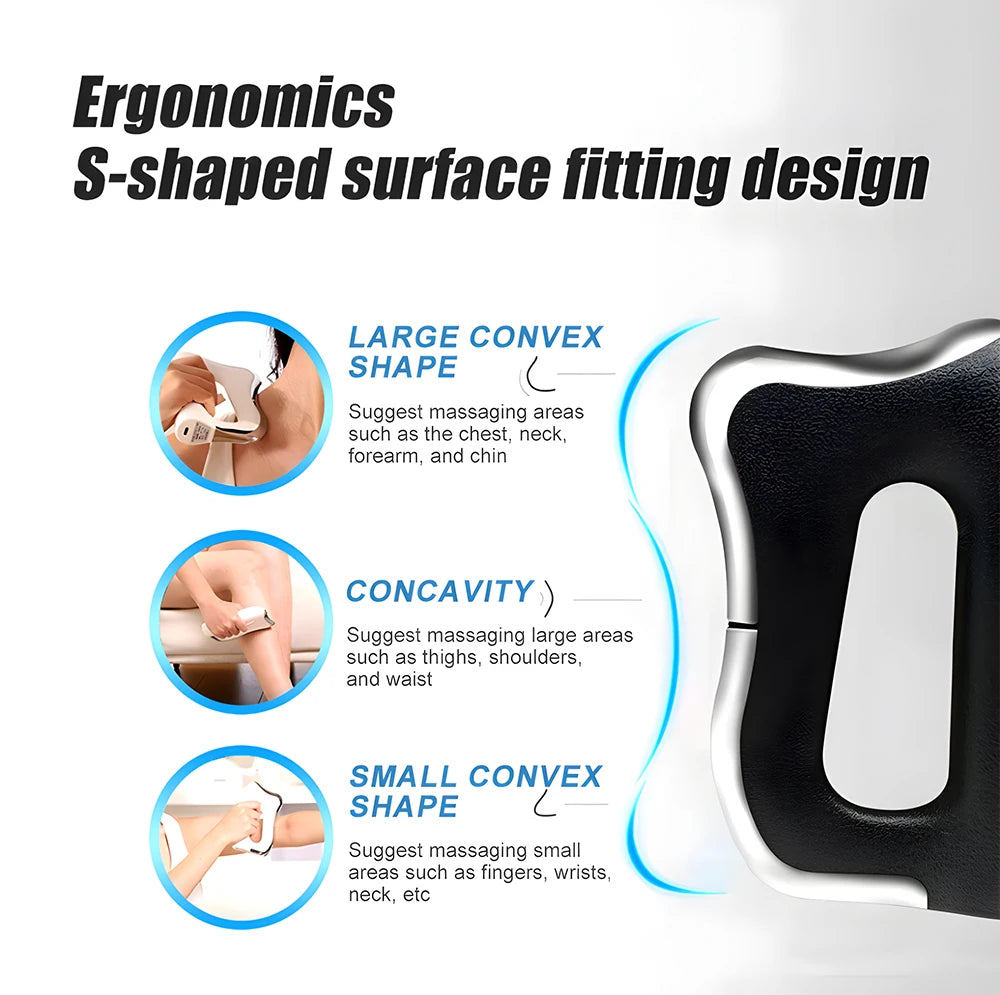 Electric Fascia Massager Body Scraping Microcurrent Vibration Warm compress Muscle Relaxation Body Lifting Guasha Massage Knife