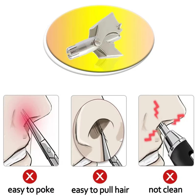 Nose Trimmer for Men Stainless Steel Manual Trimmer for Nose Vibrissa Razor Shaver Washable Portable Ear Hair Women Hot