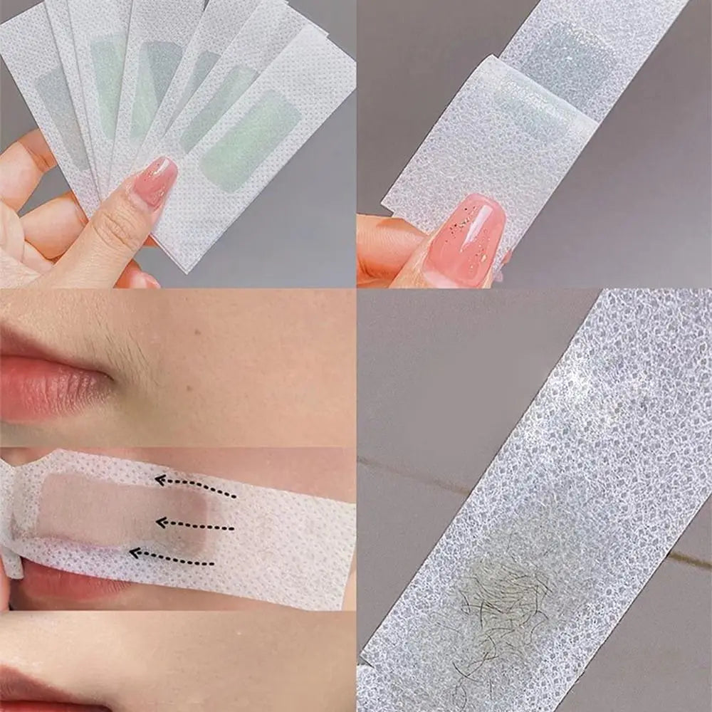 Fast Depilatory Wax Strips For Hair Removal Wax Paper Cold Wax Strips Paper For Face Neck Arm Leg Body Beauty Health Care Tools