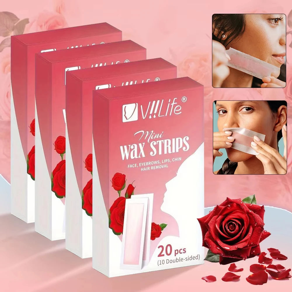 20/40Pcs Professional Hair Removal Wax Strips Waxing Wipe Sticker For Face Leg Lip Eyebrow Leg Arm Body Hair Remove