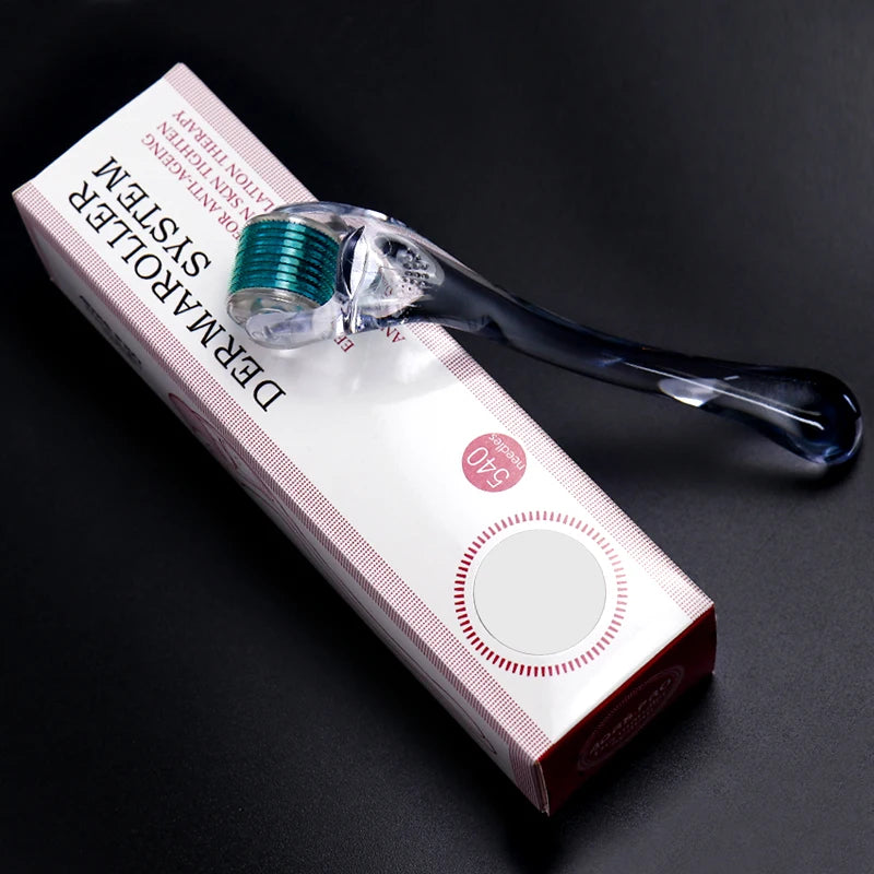 0.2/0.3mm 540 Titanium Microneedle Derma Roller For Face Beard Scalp Hair Growth Scar Repair Skin Care Mesotherapy Beauty Tool