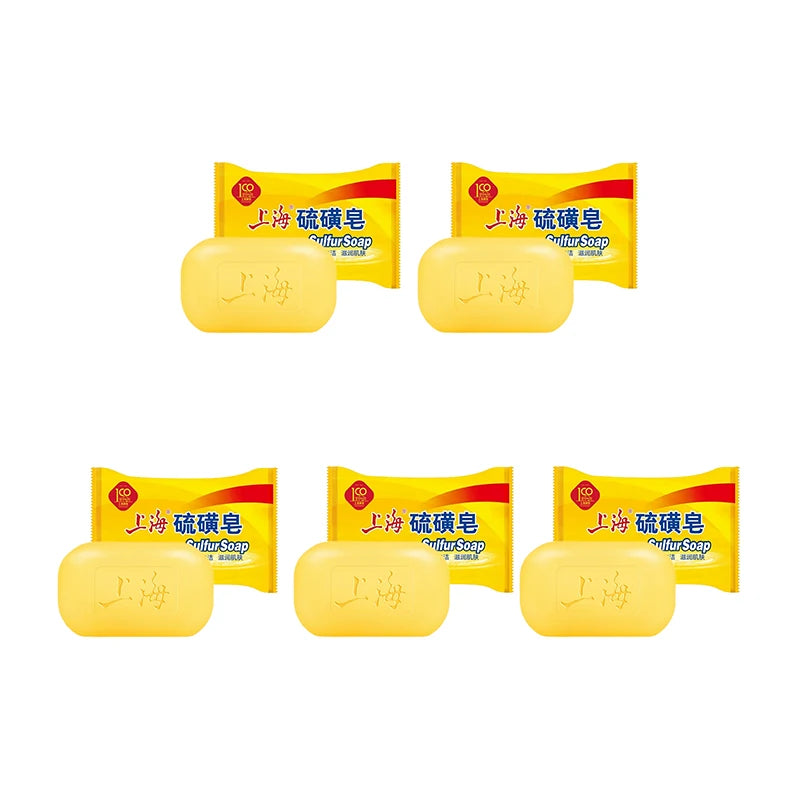 Shanghai Sulfur Soap Deeply Cleanse Gently Refresh Nourish Skin Oil Control Face Body Cleansing Soap Bar