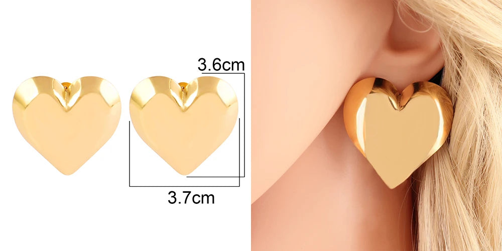 316L Stainless Steel Hoop Huggies Earrings For Women Exaggerated Texture Studs Earrings Girl Geometric Daily Jewelry Gifts