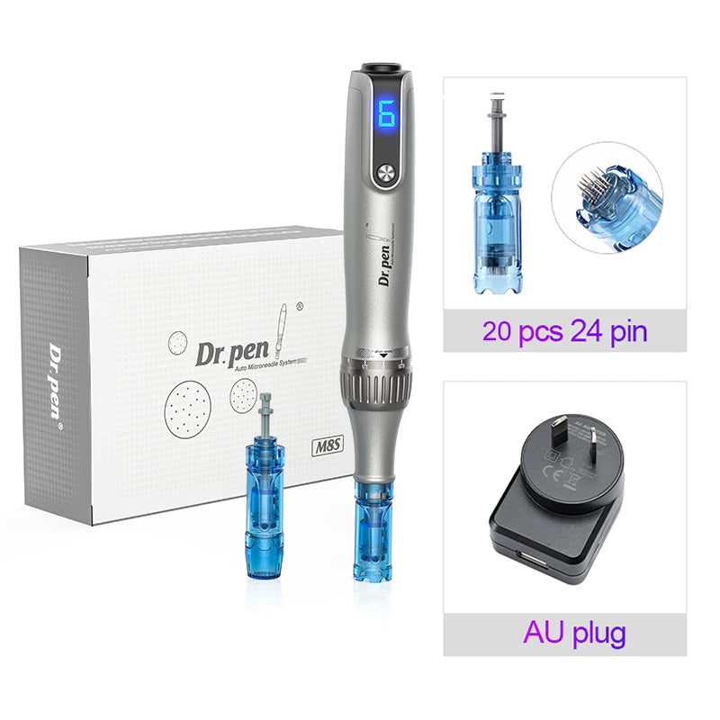 Authentic Dr pen Ultima M8S With 22 pcs Needle Pin Microneedling Pen Wireless Derma Pen Beauty Machine needle length 0.25 mm